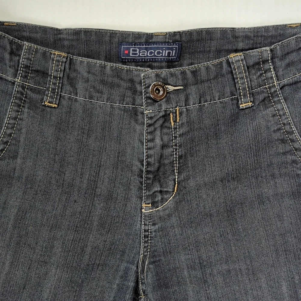 Baccini Bermuda Jean Shorts 10P Blue Pockets - Picture 10 of 14